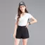Quần short voan chữ a eo hẹp thon gọn phù hợp với mọi phong cách bên ngoài Quần short nữ cạp cao Bộ đồ mùa xuân mùa hè