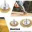Bộ 6 Chổi Đánh Rỉ Sét Sợi Đồng Gắn Máy Khoan - Chổi Cước Đánh Bóng, Làm Sạch Kim Loại Đa Năng