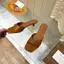 TT Mũi Vuông Flip-Flops Giày Nữ Gót Mèo Mules Dép Tính Khí Dép Mùa Hè Phong Cách Mới Phù Hợp Với Da Thật Thời Trang Dép