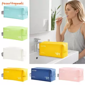 Túi đựng đồ vệ sinh du lịch FAVORITEGOODS, Túi đựng mỹ phẩm chống thấm nước PVC, Túi đựng đồ có khóa kéo dung tích lớn dành cho nữ và nam giới