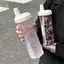 Cốc Rơm AMLU, Bình Nước Nơ Dung Tích Lớn, Đồ Uống 500ml Cốc Nhựa Có Nắp Ống Hút Sữa
