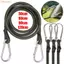 Carabiner dây đeo OUSXA, 30 / 60 / 90 / 120cm có móc Dây Bungee cao su, Phụ kiện lều dây thun dày đa chức năng