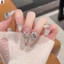 10 Chiếc Trắng Pháp Đầu Bấm Vào Móng Tay Với Zircon Kim Cương Giả Tự Dính Móng Tay Giả Thân Thiện Với Môi Trường Nhựa Full Cover Móng Tay Giả Cho Nữ Đi Lại Hàng Ngày Tiệc Cưới