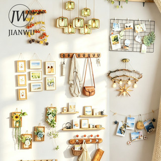 JIANWU Vintage Nhà Sống Ánh Sáng Vật Liệu Cảnh Quan Cắt Dán Thêu Sò PET Miếng Dán Sáng Tạo DIY Tạp Chí Văn Phòng Phẩm