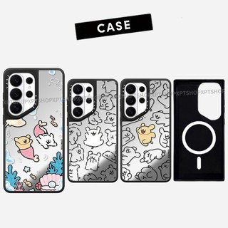 Từ Nàng Tiên Cá Đuôi Dòng Gương Chó Cứng Phone Case Cho Samsung Galaxy S26 25 24 23 UItra S26 25 24 23 Plus Vỏ Bảo Vệ Chống Sốc