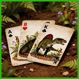 Bộ bài 54 mảnh Trò chơi bàn chủ đề khủng long Thẻ bài Poker dành cho gia đình Du lịch gia đình Tiệc tập hợp cắm trại saixit2vn