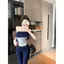 Hot Girl Màu tương phản không đều Áo thun ngắn tay một vai Mùa hè Phong cách mới Slim-Fit S