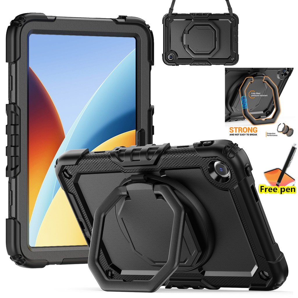 Ốp Lưng Cho Xiaomi Poco Pad C1 9.7 Inch 2026 Cho Redmi Pad 2 9.7 "4G Wifi 9.7" 2026 360° Dây đeo bảo vệ xoay Vỏ máy tính bảng Vỏ bọc chân đế chống sốc