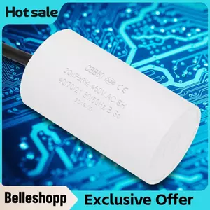 Belleshopp Tụ điện khởi động động cơ 20UF CBB60 450V Microfarad có dây
