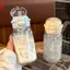 Cốc Nước Ngôi Sao 600ml Cho Đá Cà Phê Nước ép Trà Cốc Nhựa Nơ Dễ Thương Có Nắp Ống Hút Chai Uống Di Động VN