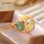 AqToCna Sterling Bạc Vàng Cá Koi Nelace Cho Nữ Hotan Ngọc Đuôi Zircon Retro Dân Tộc Trang Sức Quà Tặng AqToCna