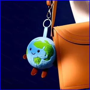 Dễ thương Little Earth Plushie Planet Búp bê sang trọng Túi hoạt hình quyến rũ