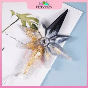 MYPANDA Lớn Ngôi Sao Hình Bát Giác Khuôn Silicon Trang Trí Giáng Sinh Trang Trí Khuôn Nhựa Dính.
