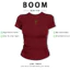 BOOM Áo Baby Tee Nữ Cotton Ôm Body-Áo Thun Ngắn Tay Y2K In Hình PhongCách Mùa Hè, Cổ Tròn Hàng Đầucách hàn quốc phong347