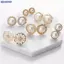 Bluelover 6 Cặp Thanh Lịch Pha Lê Kim Cương Giả Ngọc Trai Ký Tai Nhỏ Đinh Bông Tai Mới