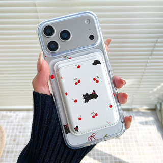 Ốp điện thoại họa tiết anh đào và mèo Thích hợp cho iPhone 16plus 11 12promax 13 14 15 pro max Ốp điện thoại 14promax 15pro 16 Pro max 17 promax 17air Vỏ