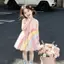 Váy gạc cầu vồng phong cách mới mùa hè (80-110) Váy không tay ngọt ngào phong cách công chúa