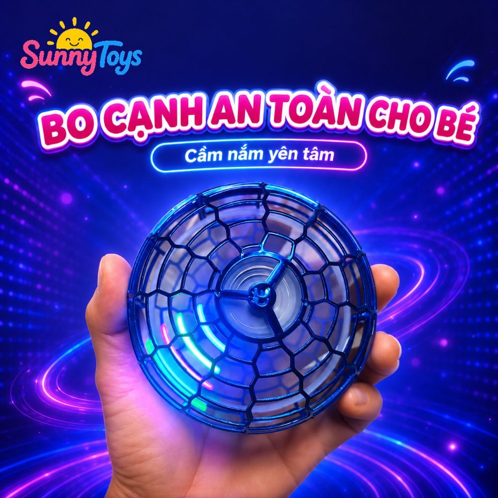 Quả Cầu Bay Ma Thuật Có Đèn LED SunnyToys - Quả Cầu Boomerang Tự Bay, Tự Quay Lại Tay Bé