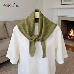 AqToCna Phong Cách Hàn Quốc Len Dệt Kim Tam Giác Khăn Trùm Đầu Nữ Khăn Dệt Kim Đa Năng Ấm Áp Khăn Dệt Kim AqToCna