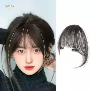 PNPIA- 1PC Tổng Hợp Topper Tóc Giả Nổ Kẹp Nổ Mở Rộng Tự Nhiên Giả Viền Vô Hình Áo Khoác Tóc Nữ