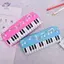 HFTOY Ghi chú âm nhạc Bàn phím đàn Piano Hộp đựng bút chì Túi đựng bút Công suất lớn Văn phòng phẩm văn phòng ~