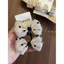 Nơ ba chiều chấm bi màu trắng đen