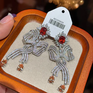 Thời Trang Hàn Quốc Hoa Tinh Tế Zircon Thanh Lịch Phong Cách Mới Nhẹ Bông Tai Sang Trọng Bán Buôn