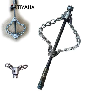 Dụng cụ nạo vét ống CATIYAHA, Dây chuyền khử cặn ống thoát nước dạng mềm lò xo 16mm có thể điều chỉnh, Công cụ thoát nước nạo vét đa năng hiệu quả Làm sạch vật cứng