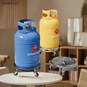 Khay đựng bình xăng đế xi lanh Bình xăng có thể xoay cố định có bánh xe cho mèo con trong nhà [VN]