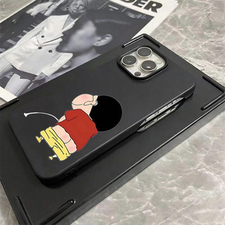Ốp Bảo Vệ Silicon Lỏng Mềm Thích Hợp Cho iPhone 14 Pro Hoạt Hình Vui Nhộn Shin-Chan XSMax 17 Pro Max Không Khung 12 ProMax 15 Pro 11 13 Pro Max 16 Pro 14 XR