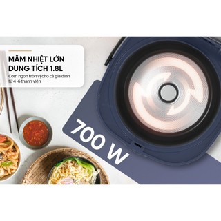 Nồi Cơm Điện SUNHOUSE SHD8611N / SHD8611R - 1.8L, Lòng Nồi Chống Dính, Nấu Nhanh, Bảo Hành 12 Tháng