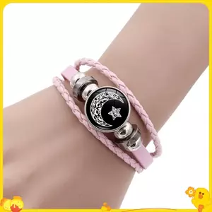 2 Chiếc Dạ Quang Cặp Đôi Vòng Tay Mặt Trời Mặt Trăng Có Thể Điều Chỉnh Bện Vòng Tay Tình Bạn Thời Trang Lãng Mạn Trang Sức Quà Tặng Sinh Nhật