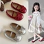 Giày búp bê bé gái đính nơ - Giày công chúa Mary Jane da bóng, đế mềm, đi học đi tiệc phong cách Hàn