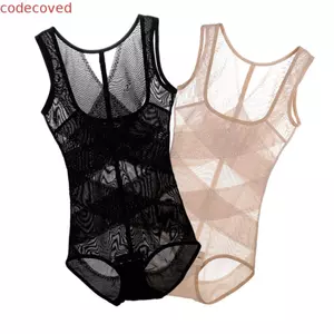 COCODECOVED Giảm Béo Body Shaper, Cross Fit Lưới Mỏng Sau Sinh Định Hình, Thời Trang Kiểm Soát Bụng Trong Suốt Quần Lót Nữ Corset Jumpsuit Yoga