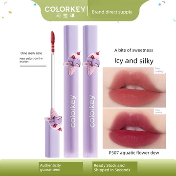 son bóng chính hãng son bóng Colorkey Kolaqi Kem Son Bóng O344 O375 Môi Matte O323 Không Dễ Dính Cốc P307