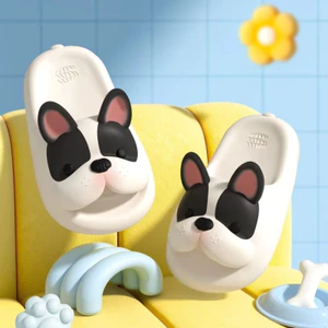 Spike Price Dễ Thương Bulldog Pháp Hoạt Hình Dép Vui Nhộn Chó Bulldog Pháp Dễ Thương Nhà Tăng Chiều Cao Trong Nhà Chống Trơn Trượt Quà Tặng * ---