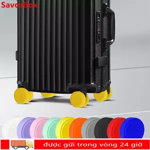 Vỏ bảo vệ bánh xe hành lý SAVORBOX, Giảm tiếng ồn Vali hấp thụ sốc Vòng bảo vệ bánh xe, Giảm mài mòn bánh xe Hộp đựng bánh xe bằng silicon chống trượt