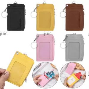 Ví đựng tiền xu JUIC Móc khóa làm việc văn phòng bằng da PU di động