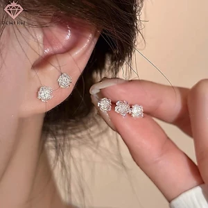 1 Đôi Bông Tai Hình Hoa Trà Trắng Thời Trang Mùa Hè Mới Cho Nữ