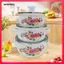 3 Miếng Nồi Tay Cầm Đôi Men Nồi Súp Có Nắp Stew Bean Simmer Nồi Chống Dính Nồi Thiết Kế Hoa Retro Độc Đáo Thích Hợp Cho Nồi Cảm Ứng G