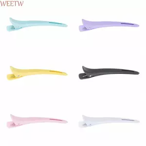 Kẹp tóc phân chia WEETW, kẹp mỏ vịt tạo kiểu tóc, phụ kiện đa sắc màu cho salon, đồ dùng cắt tóc, kẹp cá sấu cho nữ
