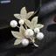 Bluelover Thời Trang Ngọc Trai Lá Thổ Cẩm Cho Nữ Cây Thổ Cẩm Quần Áo Áo Áo Trang Sức Đảng Phụ Kiện Quà Tặng Mới