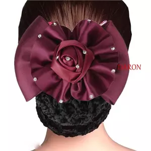 DARON Girl Bun Cover Snood Dễ Thương Tinh Tế Đáng Yêu Phong Cách Hàn Quốc Hoa Vải Phụ Kiện Tóc Mũ Đội Đầu Mùa Xuân Kẹp