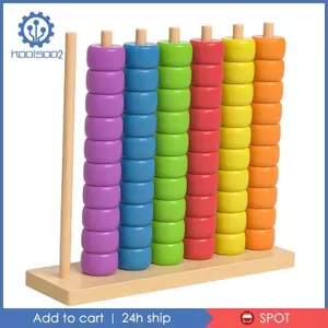 Màu Gỗ Xếp Chồng Hạt Đồ Chơi Phân Loại Hạt Cảm Giác Trẻ Em Hạt Giáo Dục Sớm Đồ Chơi Học Tập Toán Đếm Khối Bộ Chất Liệu Gỗ Thích Hợp Fo