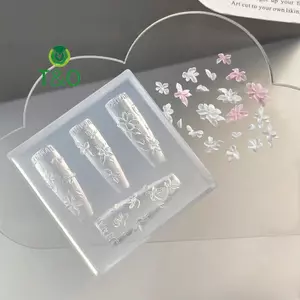 Khuôn Làm Móng Hoa 3D DIY Dụng Cụ Làm Móng Tay Cánh Hoa Thiết Kế Móng Tay Khuôn Nhựa Móng Tay Nghệ Thuật Khắc Mẫu Thiết Kế Làm Móng Tay [Mới]