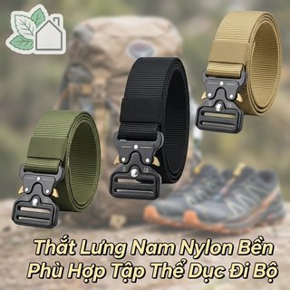 Nam Nylon Thắt Lưng Phát Hành Nhanh Khóa Bền Polyester Chiến Thuật Tập Gym Đi Bộ Đường Dài Mặc Thường Ngày