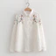 Áo sơ mi nữ Cotton trắng thêu hoa dài tay nữ cổ ngọt ngào làm việc hàng đầu