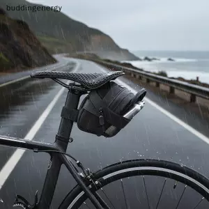 {BUDDI} Túi đuôi xe đạp có dây đeo có thể điều chỉnh Túi đi xe đạp đường trường Túi lưới chống nước Dung tích lớn Phụ kiện thiết bị cưỡi ngựa {buddingenergy}