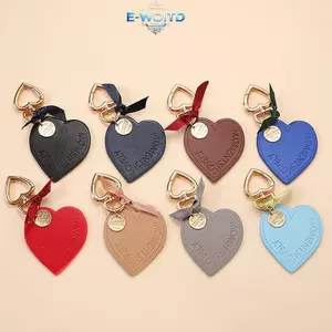 E-WOITD Nữ Da Trái Tim Móc Khóa Da Thời Trang Hình Trái Tim Móc Khóa Xe Móc Khóa Nhà Chìa Khóa Túi Charm Mặt Dây Chuyền Ô Tô Quà Tặng E-WOITD