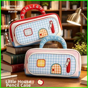 HT3 Dopamine Nhà Nhỏ Hộp Đựng Bút Sinh Viên Túi Bảo Quản Dung Tích Lớn Hoạt Hình Dễ Thương Văn Phòng Phẩm Túi TH3